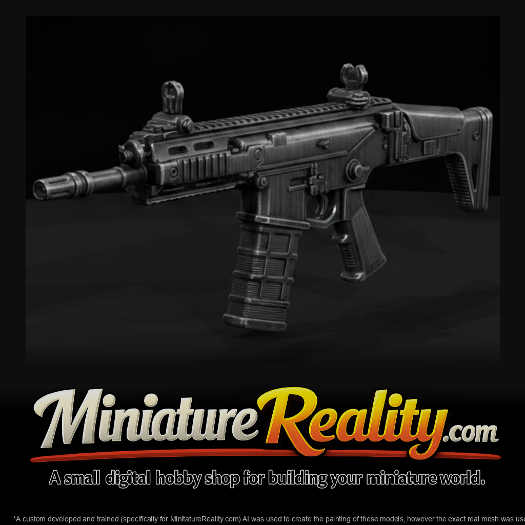 Remington ACR Assault Rifle miniature, three-quarter view