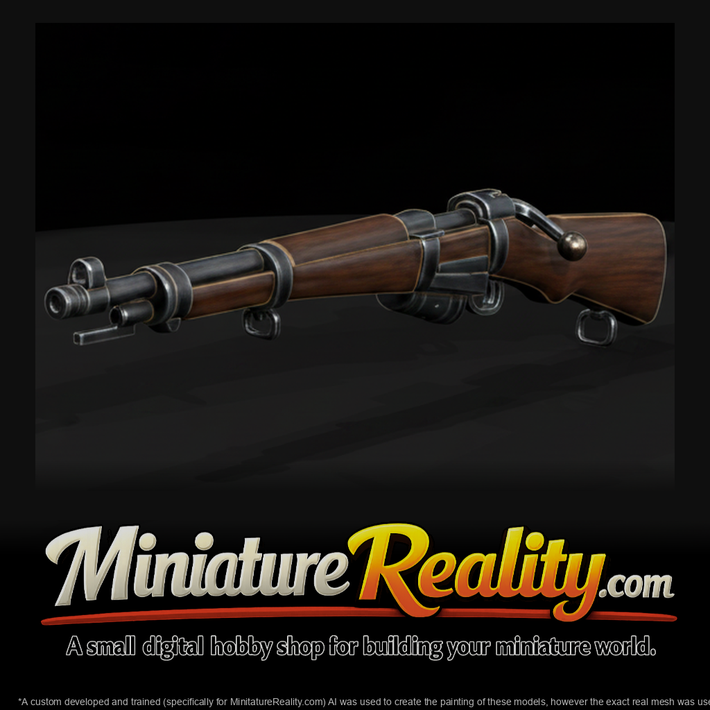 MAS-36 Bolt-Action Service Rifle miniature, three-quarter view
