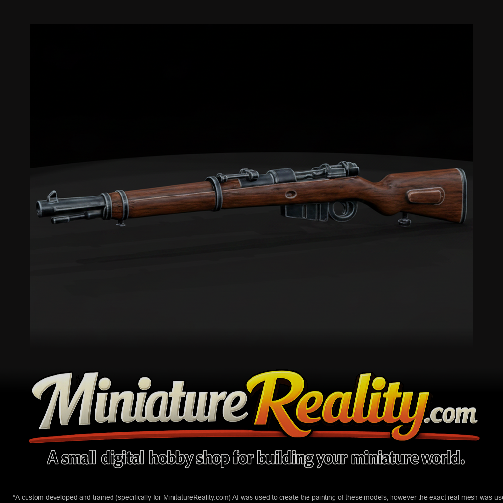 Gewehr 98 Bolt-Action Rifle miniature, three-quarter view