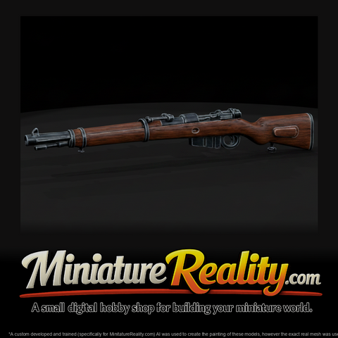 Gewehr 98 Bolt-Action Rifle miniature, three-quarter view