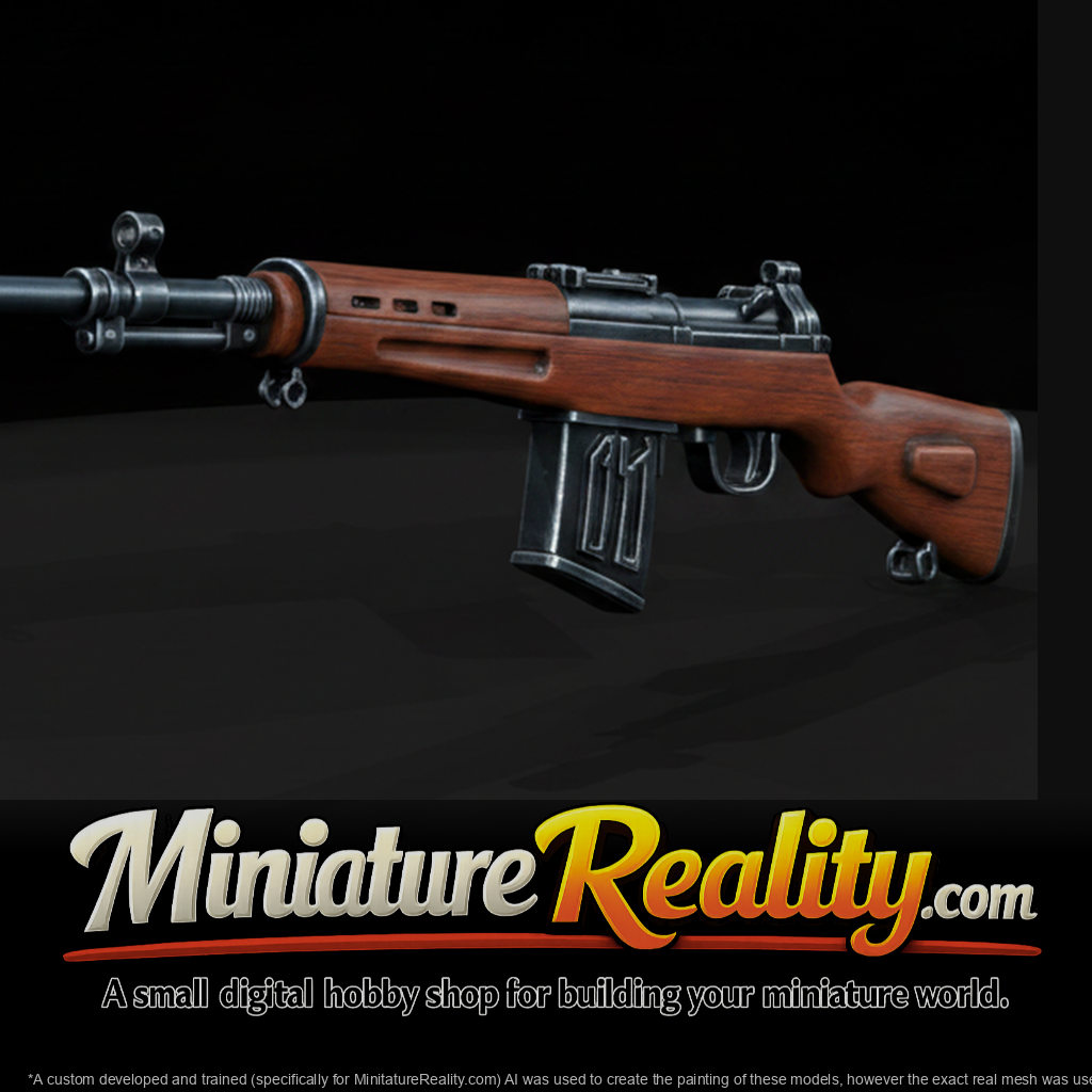 Gewehr 43 Semi-Automatic Rifle miniature, three-quarter view