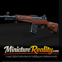 Gewehr 43 Semi-Automatic Rifle miniature, three-quarter view — thumbnail 1