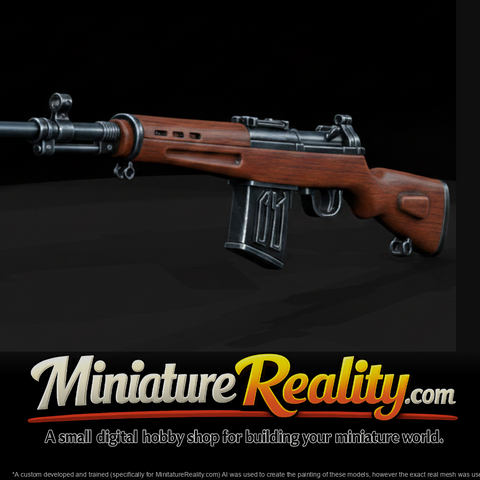 Gewehr 43 Semi-Automatic Rifle miniature, three-quarter view