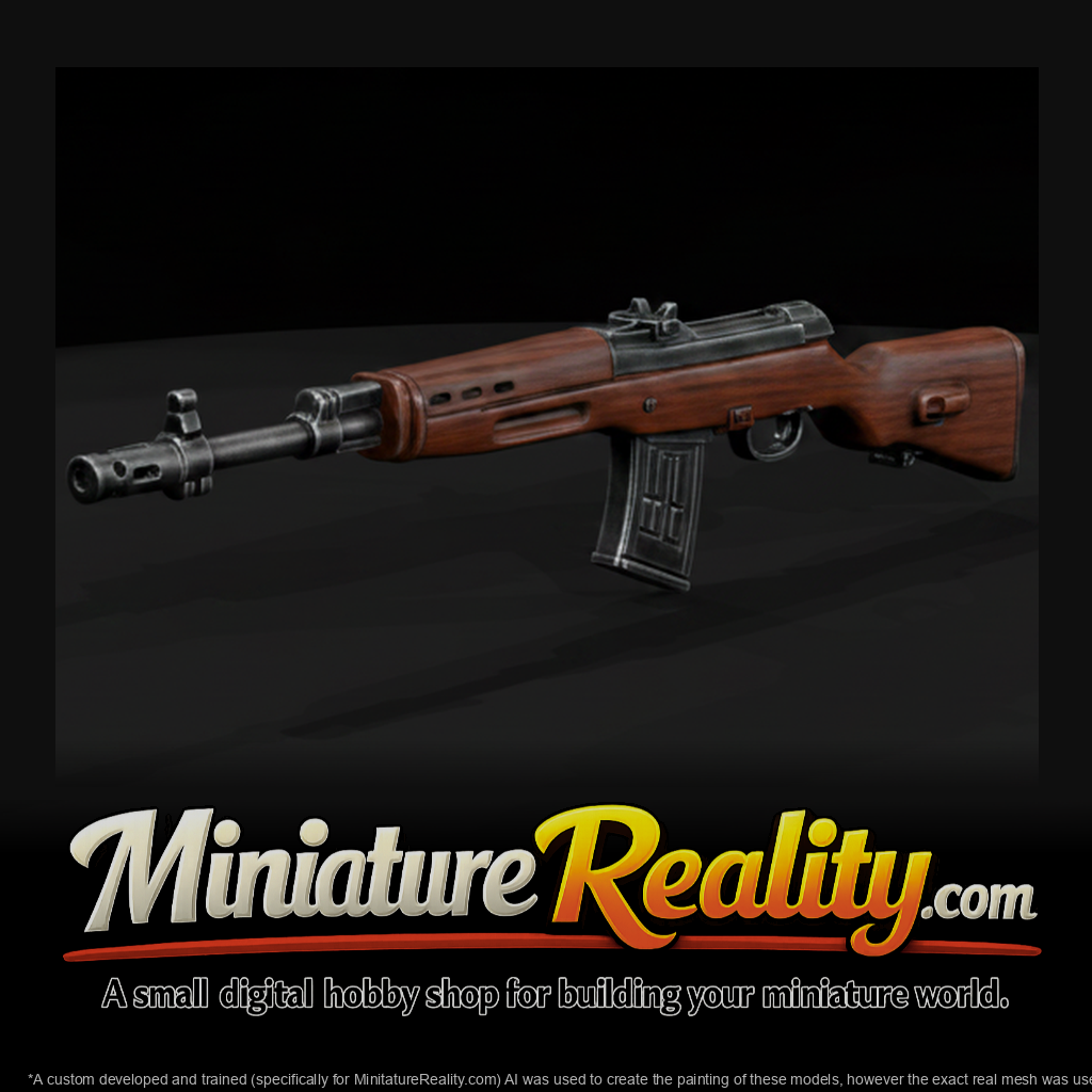 SVT-40 Semi-Auto Rifle miniature, three-quarter view