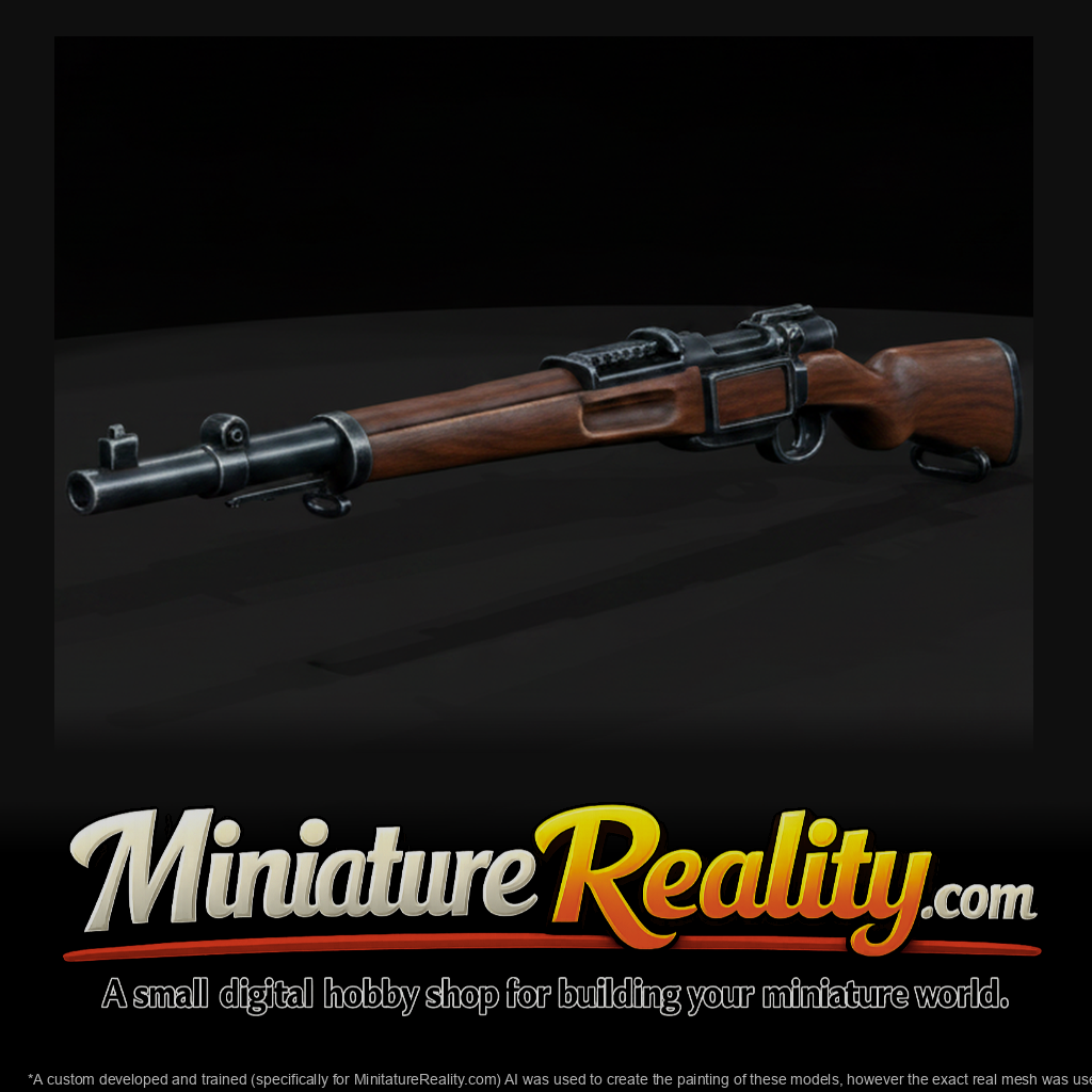 Krag-Jorgensen Bolt-Action Rifle miniature, three-quarter view