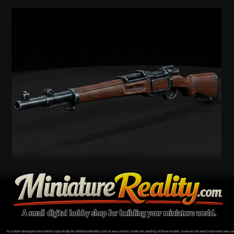 Krag-Jorgensen Bolt-Action Rifle miniature, three-quarter view