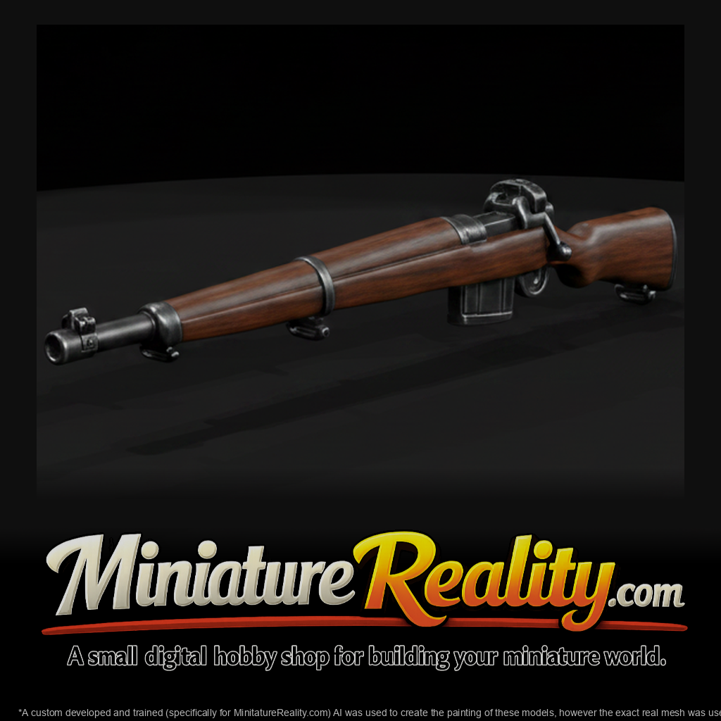 M1917 Enfield Bolt-Action Rifle miniature, three-quarter view