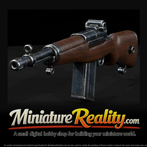 Ljungman AG-42 Semi-Auto Rifle miniature, three-quarter view