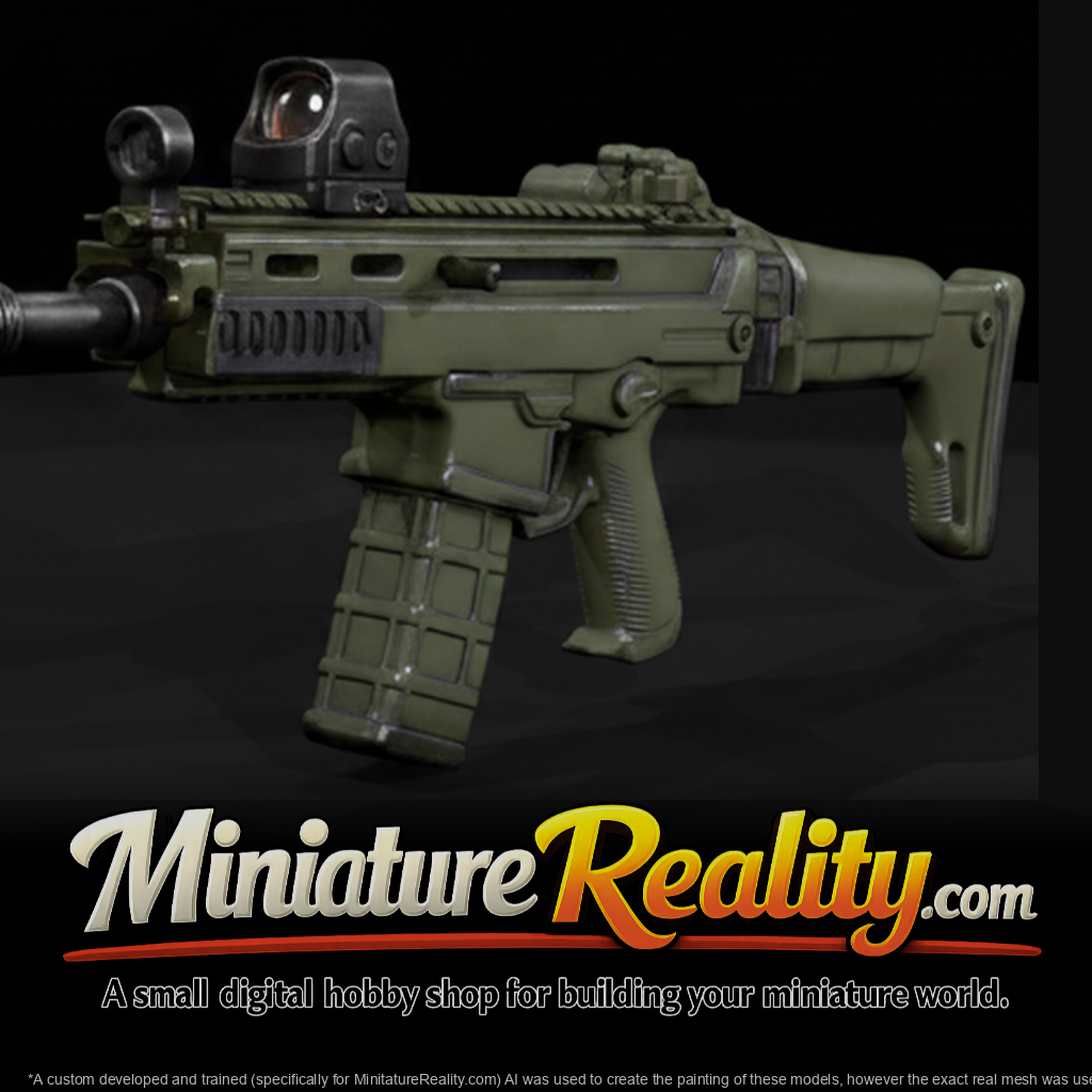 CZ Bren 2 Modern Assault Rifle miniature, three-quarter view