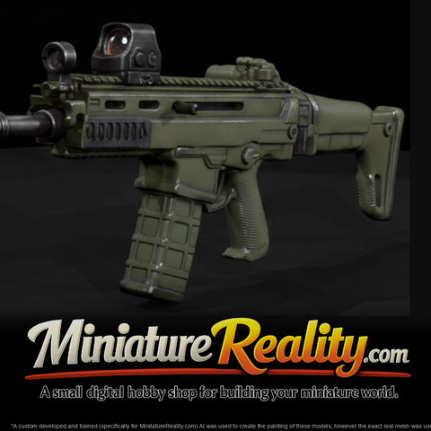 CZ Bren 2 Modern Assault Rifle miniature, three-quarter view