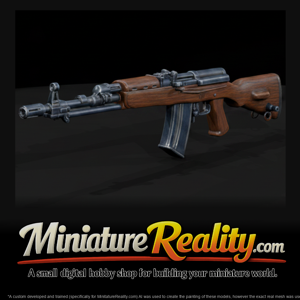 Vz. 52 Self-Loading Rifle miniature, three-quarter view