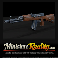 Vz. 52 Self-Loading Rifle miniature, three-quarter view — thumbnail 1
