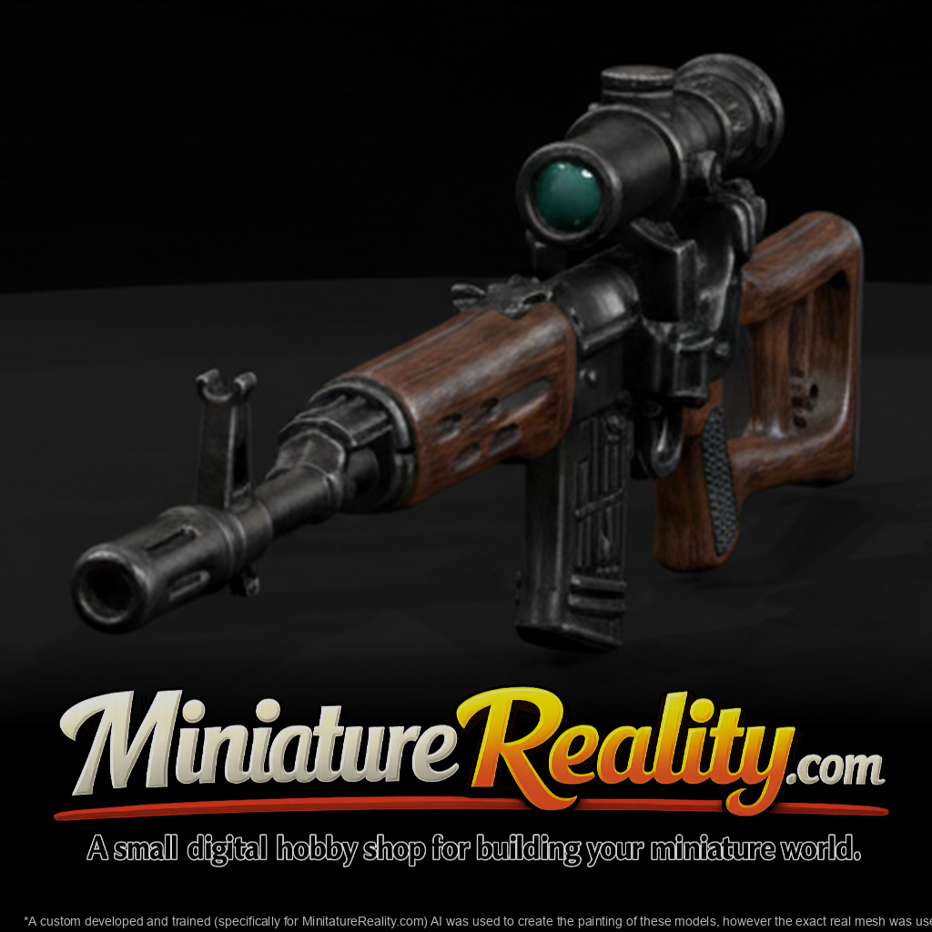 Dragunov SVD miniature, three-quarter view