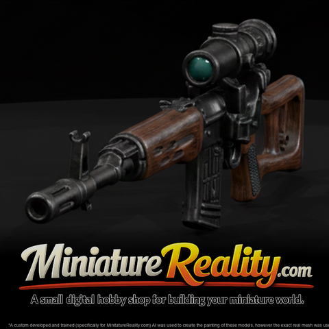 Dragunov SVD miniature, three-quarter view