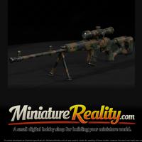 SVD-Style Marksman Rifle miniature, three-quarter view — thumbnail 1