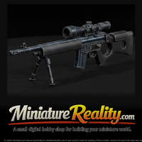 PSG-1 Marksman Sniper Rifle miniature, three-quarter view — thumbnail 1