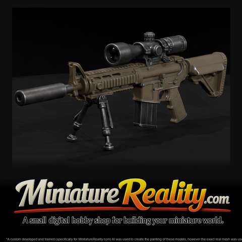 M110 SASS Designated Marksman Rifle miniature, three-quarter view