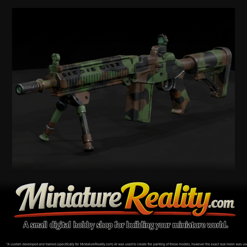 Modern Marksman Battle Rifle miniature, three-quarter view
