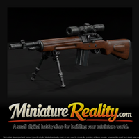 M21 Marksman Rifle with Scope and Bipod miniature, three-quarter view — thumbnail 1