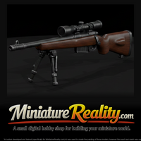 M40 Bolt-Action Sniper Rifle miniature, three-quarter view — thumbnail 1