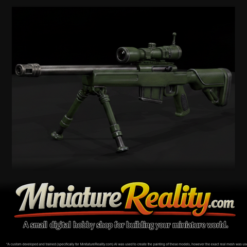 McMillan TAC 50 miniature, three-quarter view
