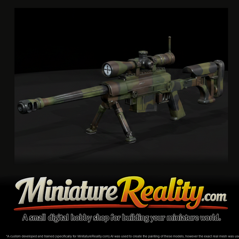 Heavy Long-Range Sniper Rifle miniature, three-quarter view