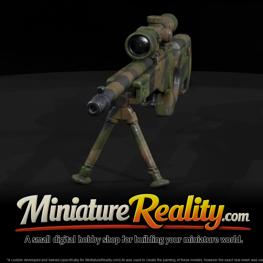L96 Sniper Rifle miniature, three-quarter view