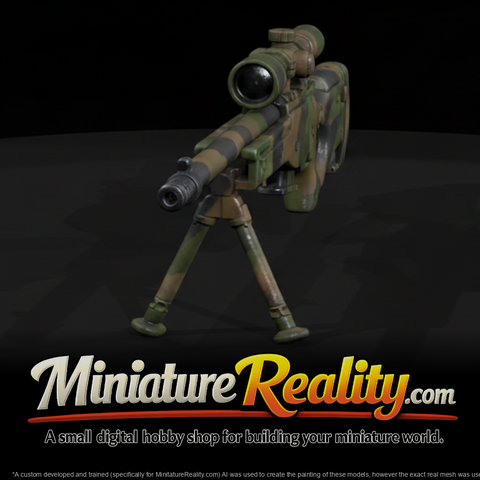 L96 Sniper Rifle miniature, three-quarter view