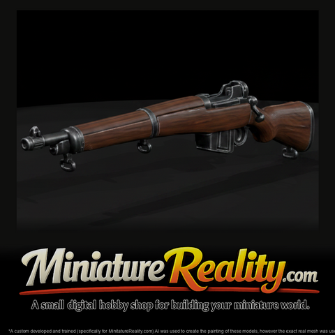 Pattern 1914 Enfield Rifle miniature, three-quarter view