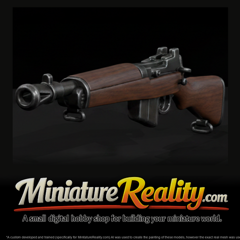 Lee Enfield No 5 Jungle Carbine miniature, three-quarter view