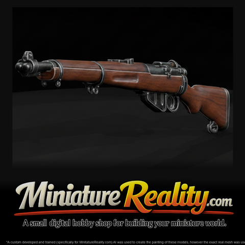 SMLE No.1 Mk III Bolt-Action Rifle miniature, three-quarter view