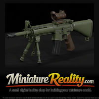 Mk 12 SPR Marksman Rifle miniature, three-quarter view — thumbnail 1