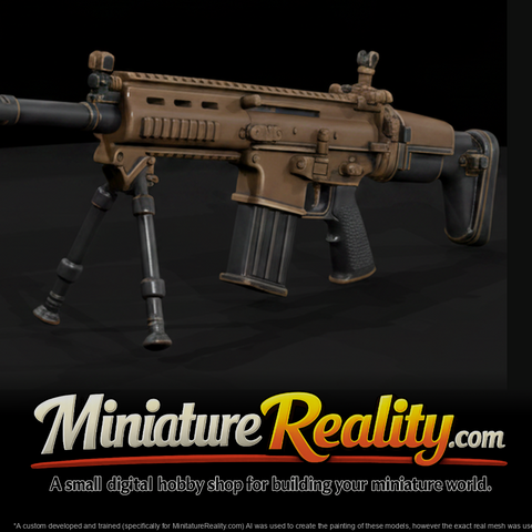 FN SCAR 20s miniature, three-quarter view