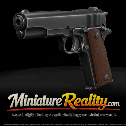 M1911A1 Service Pistol miniature, three-quarter view