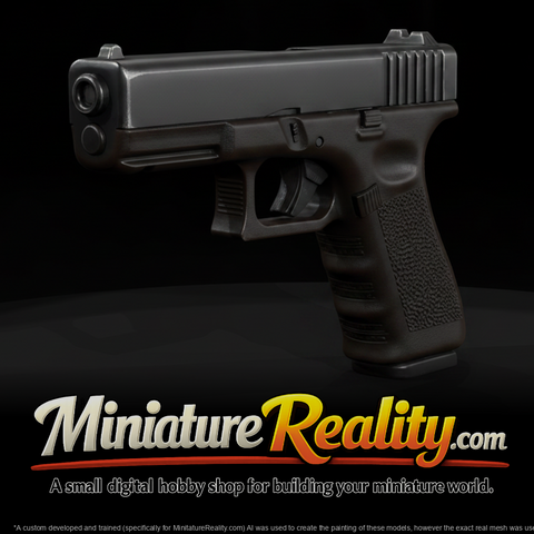 Custom-Finish Service Pistol miniature, three-quarter view