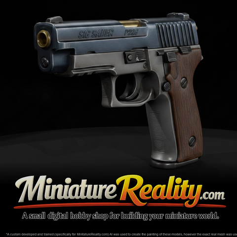 SIG Sauer Pistol miniature, three-quarter view