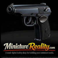 Makarov PM Service Pistol miniature, three-quarter view — thumbnail 1