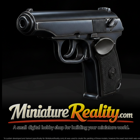 Makarov PM Service Pistol miniature, three-quarter view