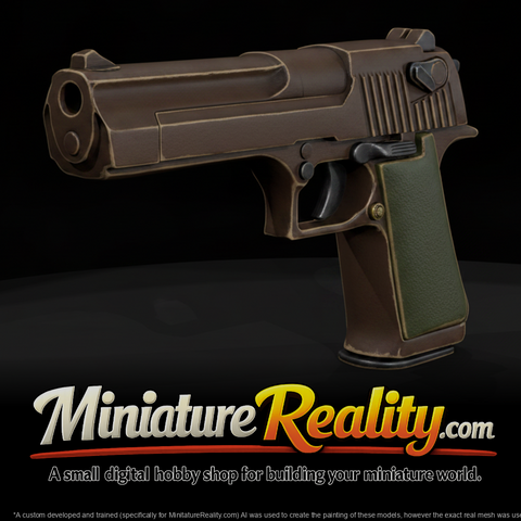 Desert Eagle miniature, three-quarter view