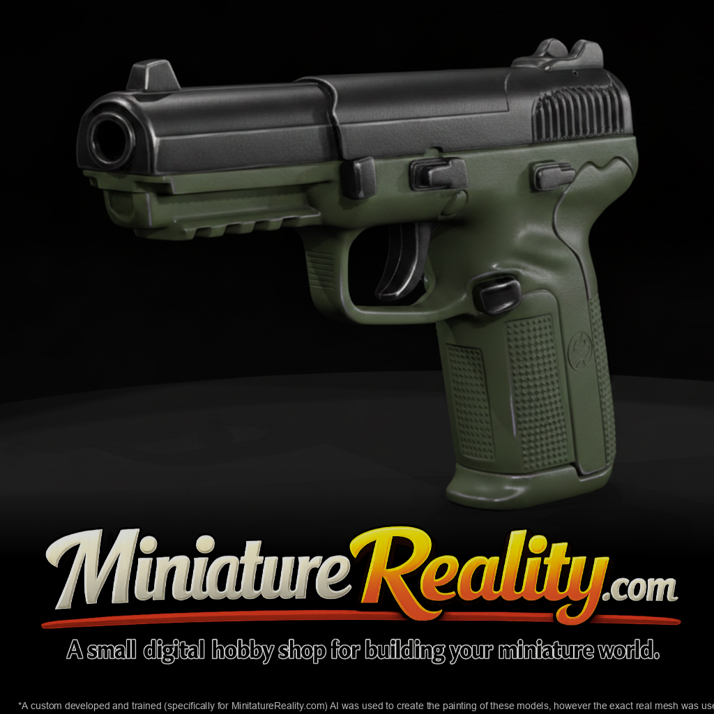 FN Five-SeveN Semi-Auto Pistol miniature, three-quarter view