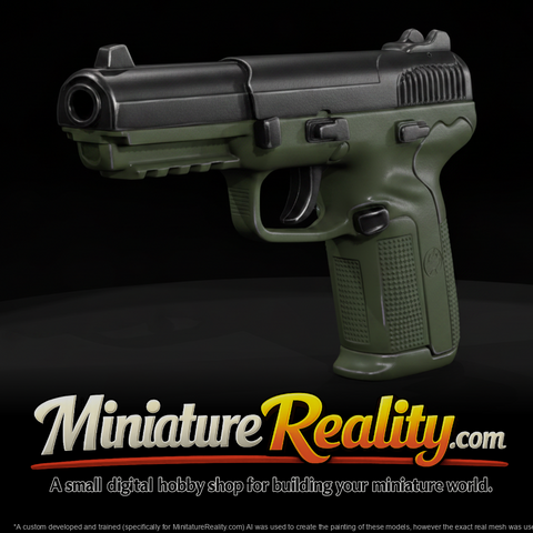 FN Five-SeveN Semi-Auto Pistol miniature, three-quarter view