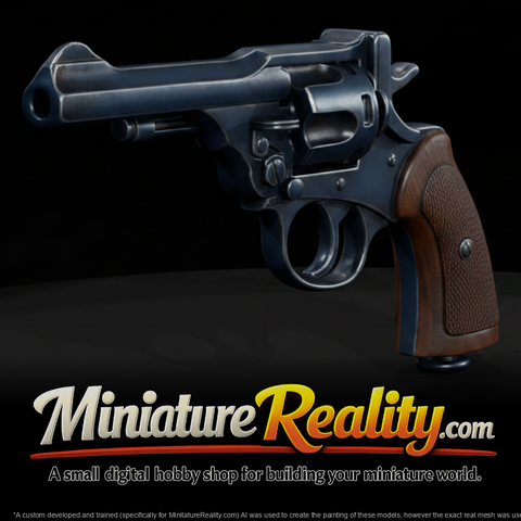 Break-Open Service Revolver miniature, three-quarter view