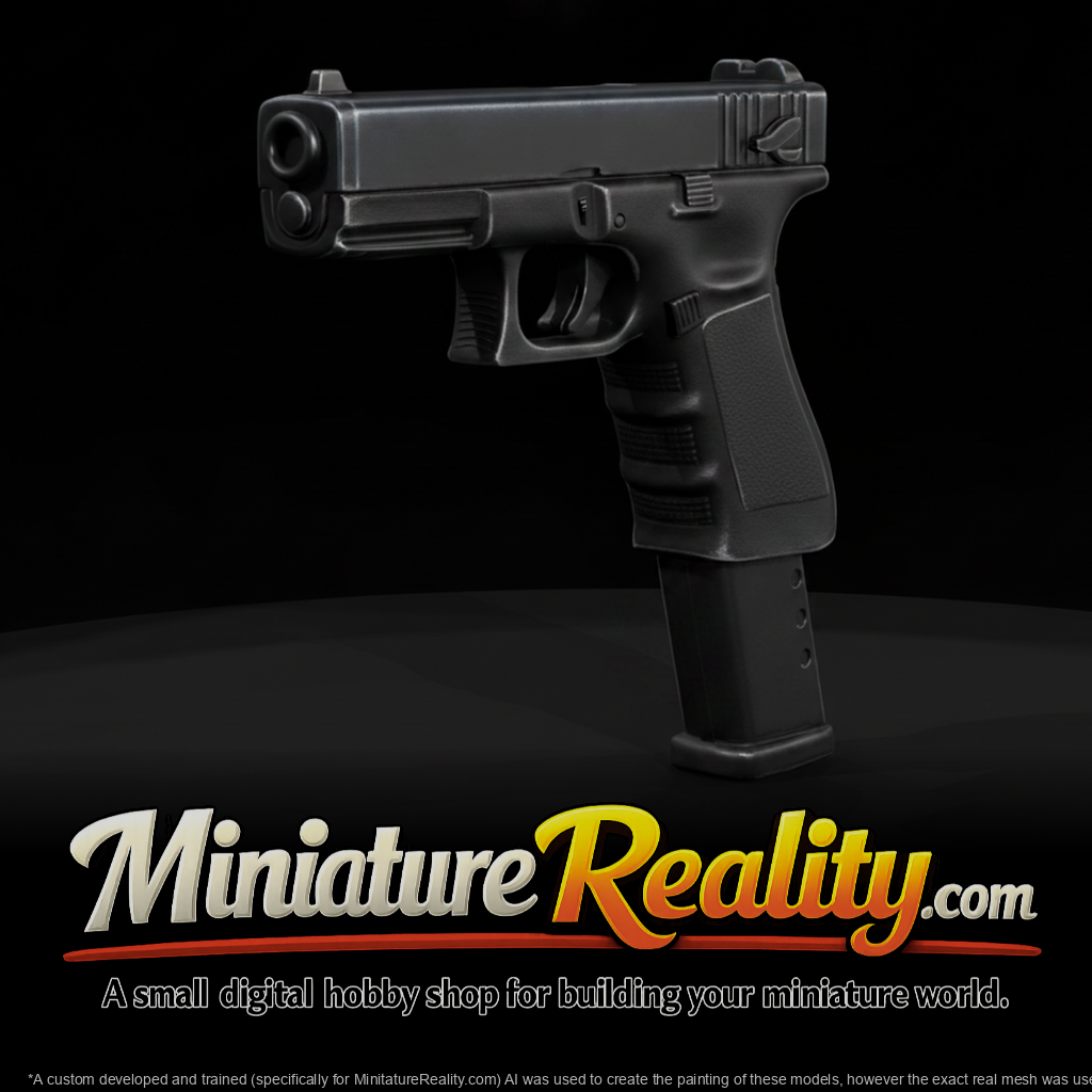Glock 18 Automatic Pistol miniature, three-quarter view