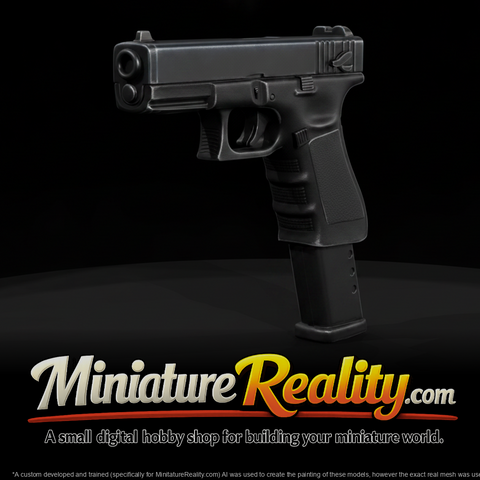 Glock 18 Automatic Pistol miniature, three-quarter view