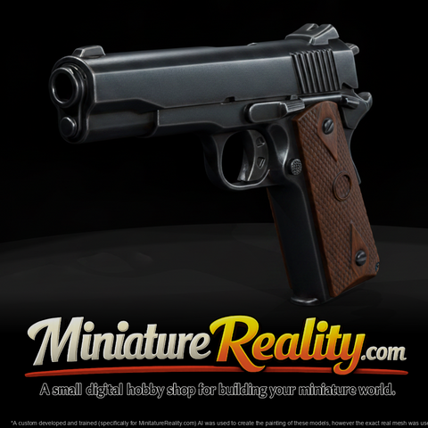 1911-Pattern Semi-Auto Pistol miniature, three-quarter view
