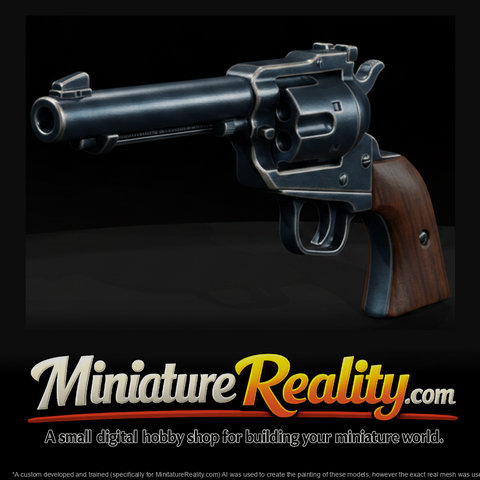 Ruger Blackhawk Single-Action Revolver miniature, three-quarter view