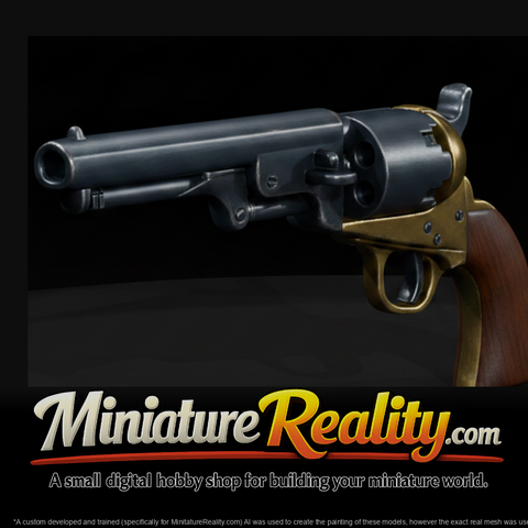 Colt 1851 Navy Percussion Revolver miniature, three-quarter view