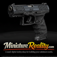 Walther PPQ Service Pistol miniature, three-quarter view — thumbnail 1