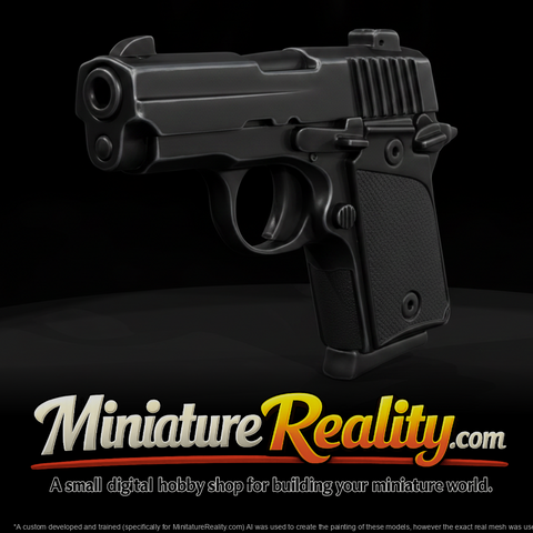 SIG Compact Pistol miniature, three-quarter view