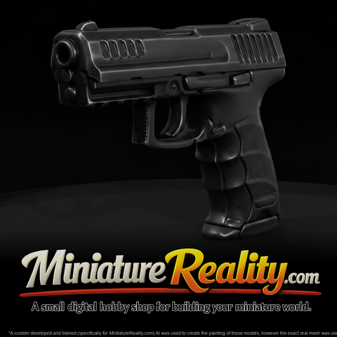 HK Service Pistol miniature, three-quarter view